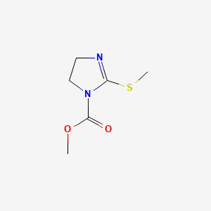 Methyl 2-(methylthio)-4,5-dihydro-1H-imidazole-1-carboxylate chemical structure (CAS 60546-77-2)