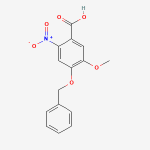 4-(Benzyloxy)-5-methoxy-2-nitrobenzoic acid chemical structure (CAS 60547-92-4)