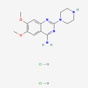 6,7-Dimethoxy-2-(piperazin-1-yl)quinazolin-4-amine dihydrochloride chemical structure (CAS 60548-08-5)