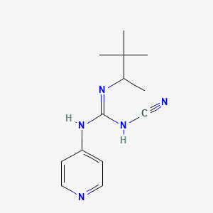 1-(3,3-Dimethylbutan-2-yl)-2-cyano-3-(pyridin-4-yl)guanidine chemical structure (CAS 60560-33-0)