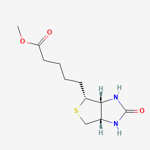 Methyl 5-((3aR,4R,6aS)-rel-2-oxohexahydro-1H-thieno[3,4-d]imidazol-4-yl)pentanoate chemical structure (CAS 60562-11-0)