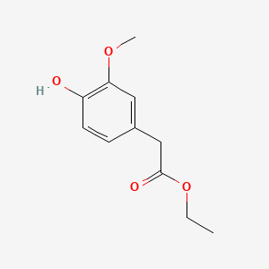 Ethyl 2-(4-hydroxy-3-methoxyphenyl)acetate chemical structure (CAS 60563-13-5)