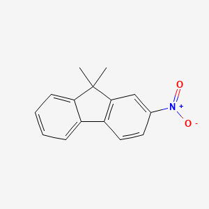9,9-Dimethyl-2-nitro-9H-fluorene chemical structure (CAS 605644-46-0)