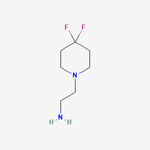 2-(4,4-Difluoropiperidin-1-yl)ethanamine chemical structure (CAS 605659-03-8)