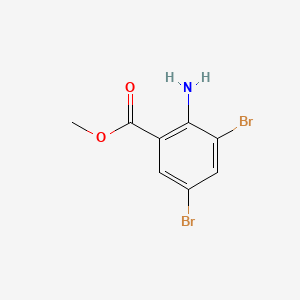 Methyl 2-amino-3,5-dibromobenzoate chemical structure (CAS 606-00-8)