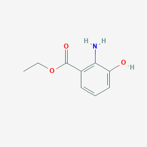 Ethyl 2-amino-3-hydroxybenzoate chemical structure (CAS 606-13-3)