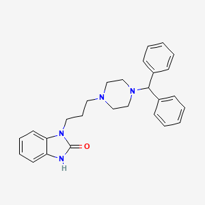 1-(3-(4-Benzhydrylpiperazin-1-yl)propyl)-1,3-dihydro-2H-benzo[d]imidazol-2-one chemical structure (CAS 60607-34-3)