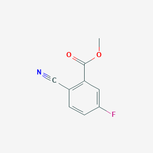 Methyl 2-cyano-5-fluorobenzoate chemical structure (CAS 606080-43-7)