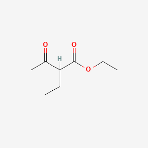 Ethyl 2-ethyl-3-oxobutanoate chemical structure (CAS 607-97-6)
