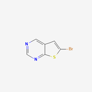 6-Bromothieno[2,3-d]pyrimidine chemical structure (CAS 60703-80-2)