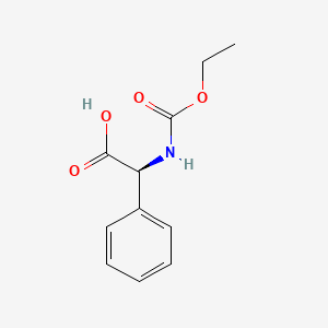 (S)-2-(Ethoxycarbonylamino)-2-phenylacetic acid chemical structure (CAS 60729-80-8)