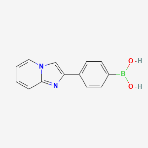 (4-(Imidazo[1,2-a]pyridin-2-yl)phenyl)boronic acid chemical structure (CAS 607740-02-3)