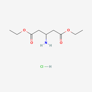 Diethyl 3-aminopentanedioate hydrochloride chemical structure (CAS 60793-95-5)