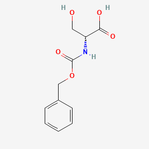 (R)-2-(((Benzyloxy)carbonyl)amino)-3-hydroxypropanoic acid chemical structure (CAS 6081-61-4)
