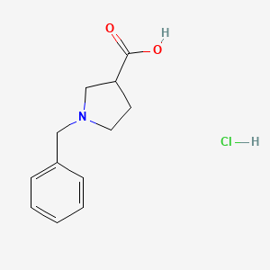 1-Benzylpyrrolidine-3-carboxylic acid hydrochloride chemical structure (CAS 608142-09-2)