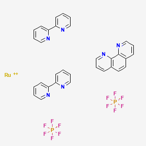 Bis(2,2'-bipyridine)(1,10-phenanthroline)ruthenium(2+) bis[hexafluorophosphate(1-)] chemical structure (CAS 60828-38-8)