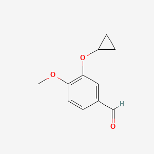 3-Cyclopropoxy-4-methoxybenzaldehyde chemical structure (CAS 608515-00-0)