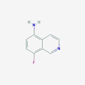 8-Fluoroisoquinolin-5-amine chemical structure (CAS 608515-47-5)