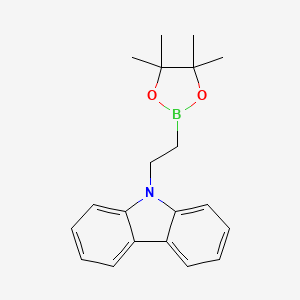 9-(2-(4,4,5,5-Tetramethyl-1,3,2-dioxaborolan-2-yl)ethyl)-9H-carbazole chemical structure (CAS 608534-41-4)