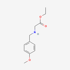 Ethyl 2-((4-methoxybenzyl)amino)acetate chemical structure (CAS 60857-16-1)