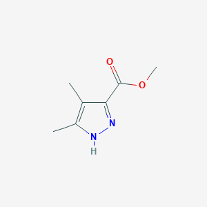 Methyl 4,5-dimethyl-1H-pyrazole-3-carboxylate chemical structure (CAS 60858-33-5)