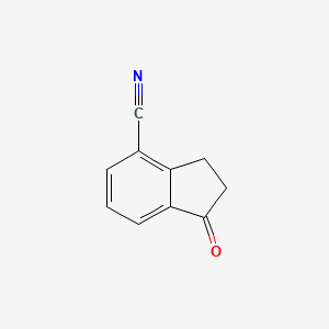 1-Oxo-2,3-dihydro-1H-indene-4-carbonitrile chemical structure (CAS 60899-34-5)