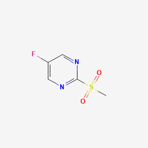 5-Fluoro-2-(methylsulfonyl)pyrimidine chemical structure (CAS 6090-38-6)