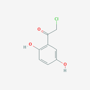 2-Chloro-1-(2,5-dihydroxyphenyl)ethanone chemical structure (CAS 60912-82-5)