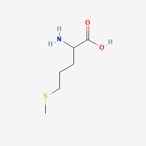 2-Amino-5-(methylthio)pentanoic acid chemical structure (CAS 6094-76-4)