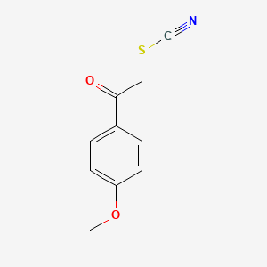 1-(4-Methoxyphenyl)-2-thiocyanatoethanone chemical structure (CAS 6097-26-3)
