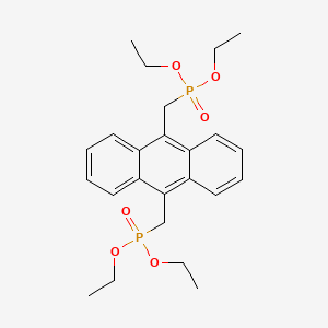 Tetraethyl (anthracene-9,10-diylbis(methylene))bis(phosphonate) chemical structure (CAS 60974-92-7)