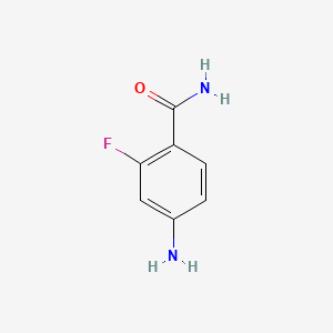 4-Amino-2-fluorobenzamide chemical structure (CAS 609783-45-1)