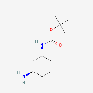 tert-Butyl (trans-3-aminocyclohexyl)carbamate chemical structure (CAS 609788-04-7)