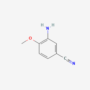 3-Amino-4-methoxybenzonitrile chemical structure (CAS 60979-25-1)