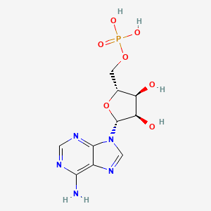 ((2R,3S,4R,5R)-5-(6-Amino-9H-purin-9-yl)-3,4-dihydroxytetrahydrofuran-2-yl)methyl dihydrogen phosphate chemical structure (CAS 61-19-8)