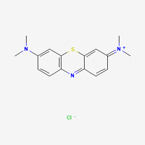 3,7-Bis(dimethylamino)phenothiazin-5-ium chloride chemical structure (CAS 61-73-4)