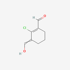 2-Chloro-3-(hydroxymethylene)cyclohex-1-enecarbaldehyde chemical structure (CAS 61010-04-6)