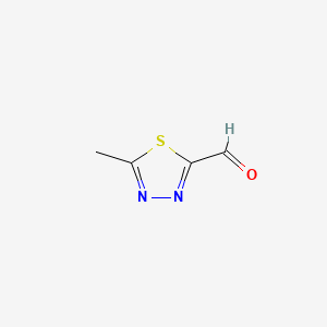 5-Methyl-1,3,4-thiadiazole-2-carbaldehyde chemical structure (CAS 61018-49-3)