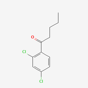 1-(2,4-Dichlorophenyl)pentan-1-one chemical structure (CAS 61023-66-3)