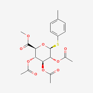 (2S,3S,4S,5R,6S)-2-(methoxycarbonyl)-6-(p-tolylthio)tetrahydro-2H-pyran-3,4,5-triyl triacetate chemical structure (CAS 61025-09-0)