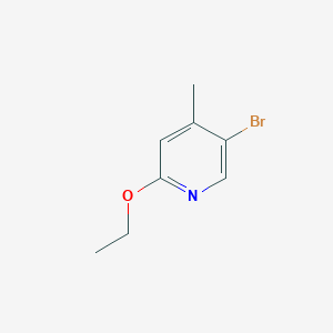 5-Bromo-2-ethoxy-4-methylpyridine chemical structure (CAS 610279-04-4)
