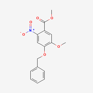 Methyl 4-(benzyloxy)-5-methoxy-2-nitrobenzoate chemical structure (CAS 61032-41-5)