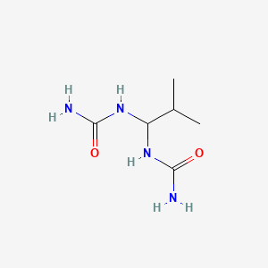 1,1'-(2-Methylpropane-1,1-diyl)diurea chemical structure (CAS 6104-30-9)