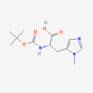 (S)-2-((tert-Butoxycarbonyl)amino)-3-(1-methyl-1H-imidazol-5-yl)propanoic acid chemical structure (CAS 61070-22-2)
