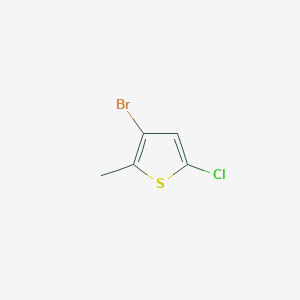 3-Bromo-5-chloro-2-methylthiophene chemical structure (CAS 61074-71-3)