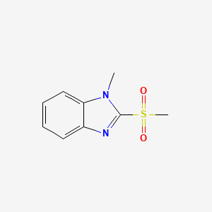 1-Methyl-2-(methylsulfonyl)-1H-benzo[d]imidazole chemical structure (CAS 61078-14-6)