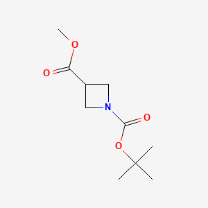 Methyl 1-Boc-azetidine-3-carboxylate chemical structure (CAS 610791-05-4)