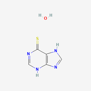 7H-Purine-6-thiol hydrate chemical structure (CAS 6112-76-1)