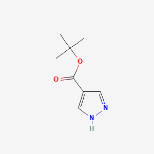 tert-Butyl 1H-pyrazole-4-carboxylate chemical structure (CAS 611239-23-7)