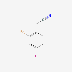 2-(2-Bromo-4-fluorophenyl)acetonitrile chemical structure (CAS 61150-58-1)